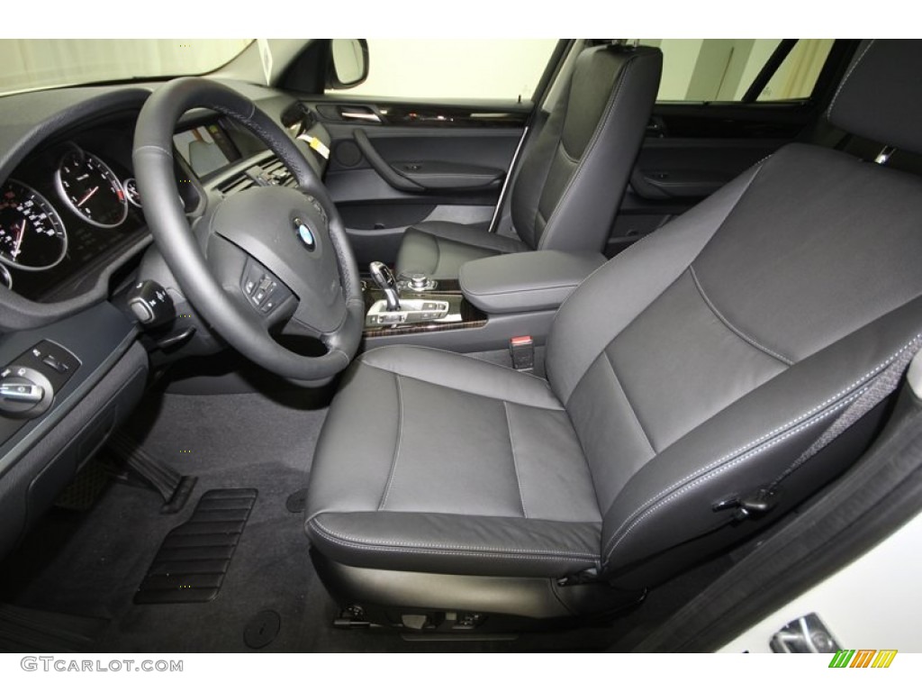 Black Interior 2013 BMW X3 xDrive 28i Photo #73022852