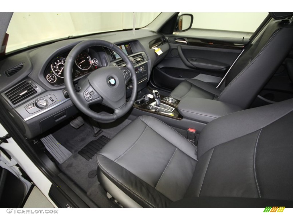Black Interior 2013 BMW X3 xDrive 28i Photo #73023038