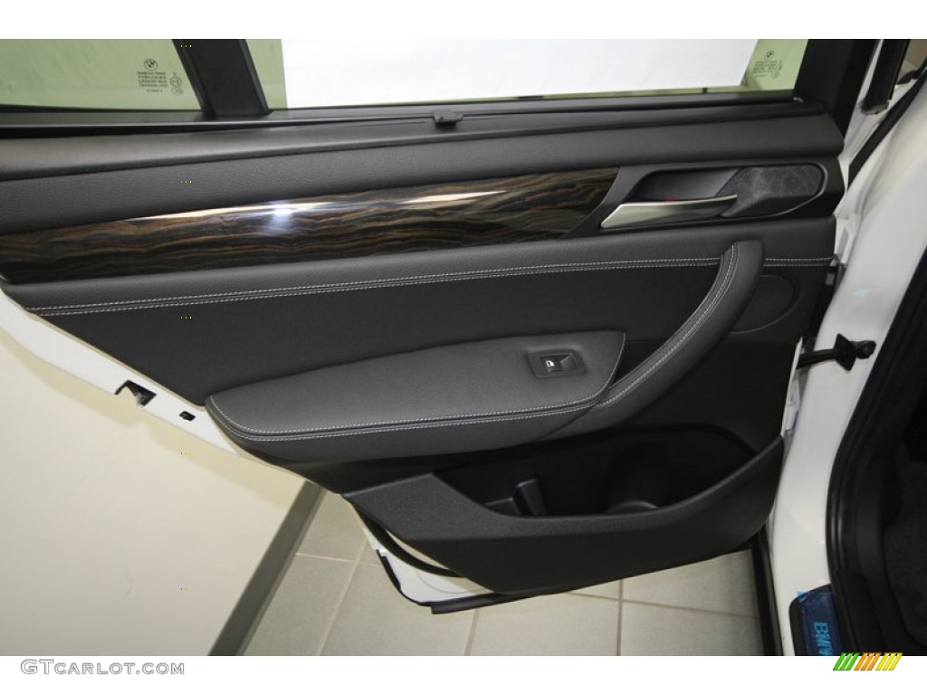2013 BMW X3 xDrive 28i Black Door Panel Photo #73023337