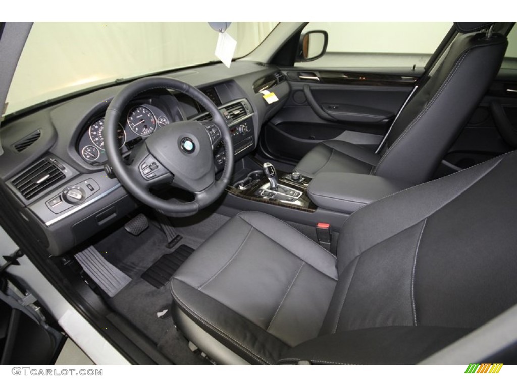 Black Interior 2013 BMW X3 xDrive 28i Photo #73023658