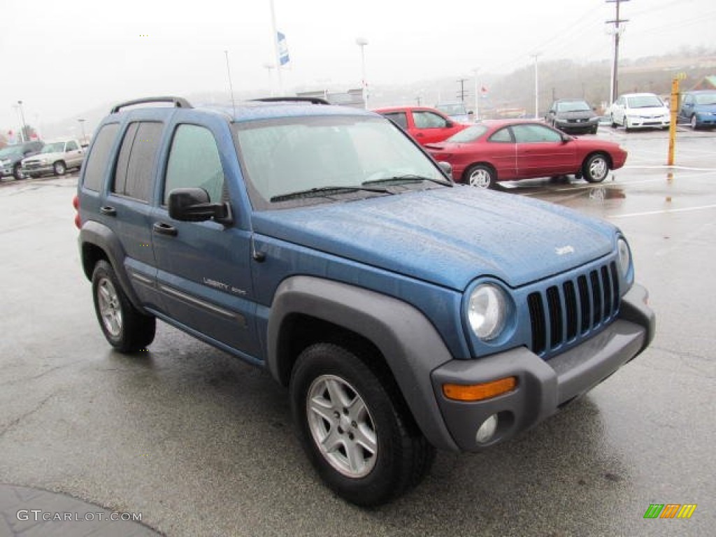 Atlantic Blue Pearl 2003 Jeep Liberty Sport 4x4 Exterior Photo #73024588