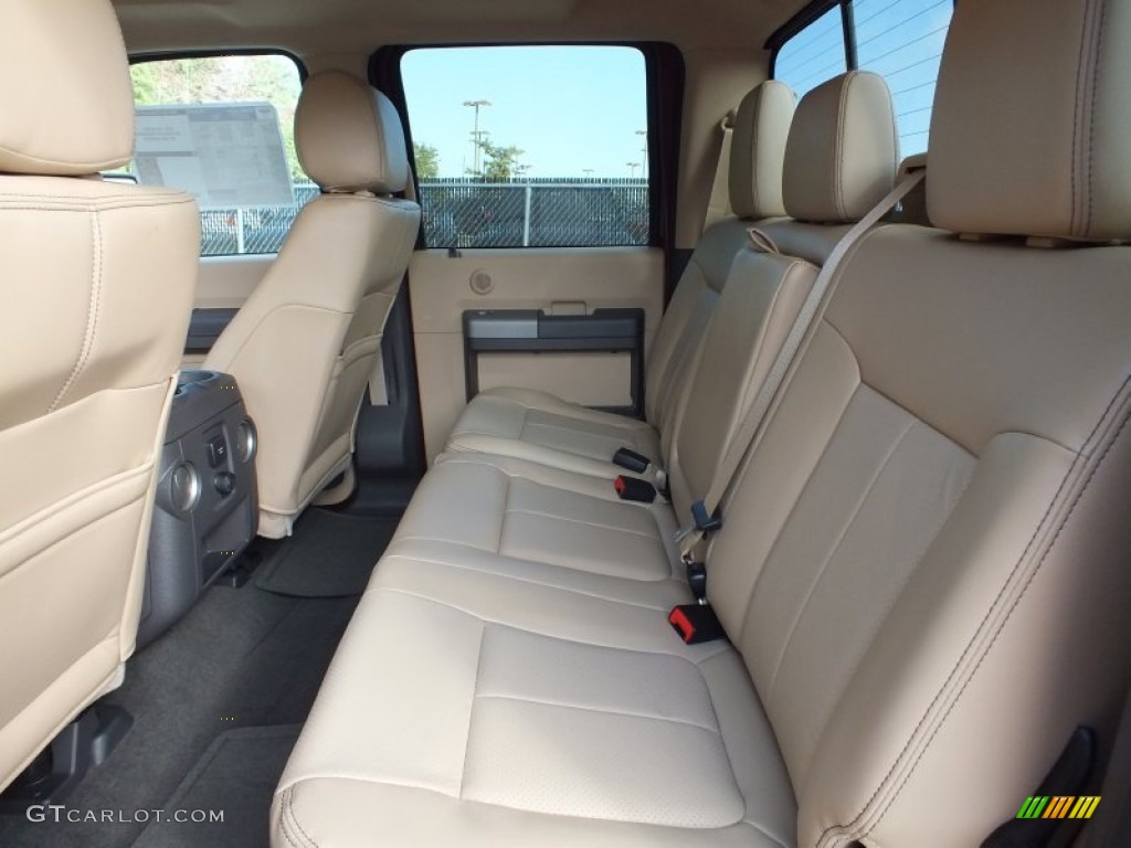 2012 F350 Super Duty Lariat Crew Cab 4x4 - Autumn Red / Adobe photo #4
