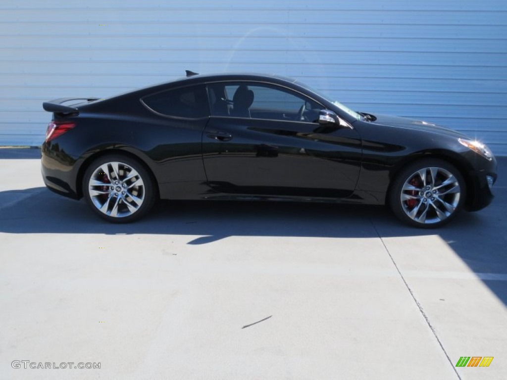 2013 Genesis Coupe 3.8 Track - Becketts Black / Black Leather photo #2