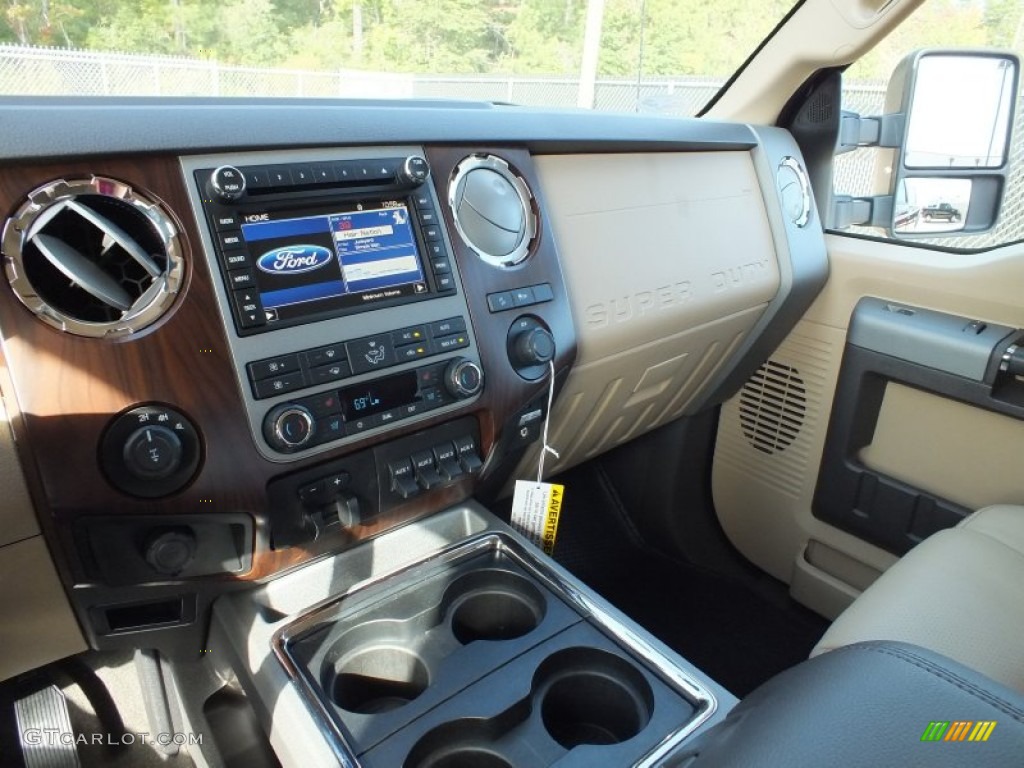 2012 F350 Super Duty Lariat Crew Cab 4x4 - Autumn Red / Adobe photo #16