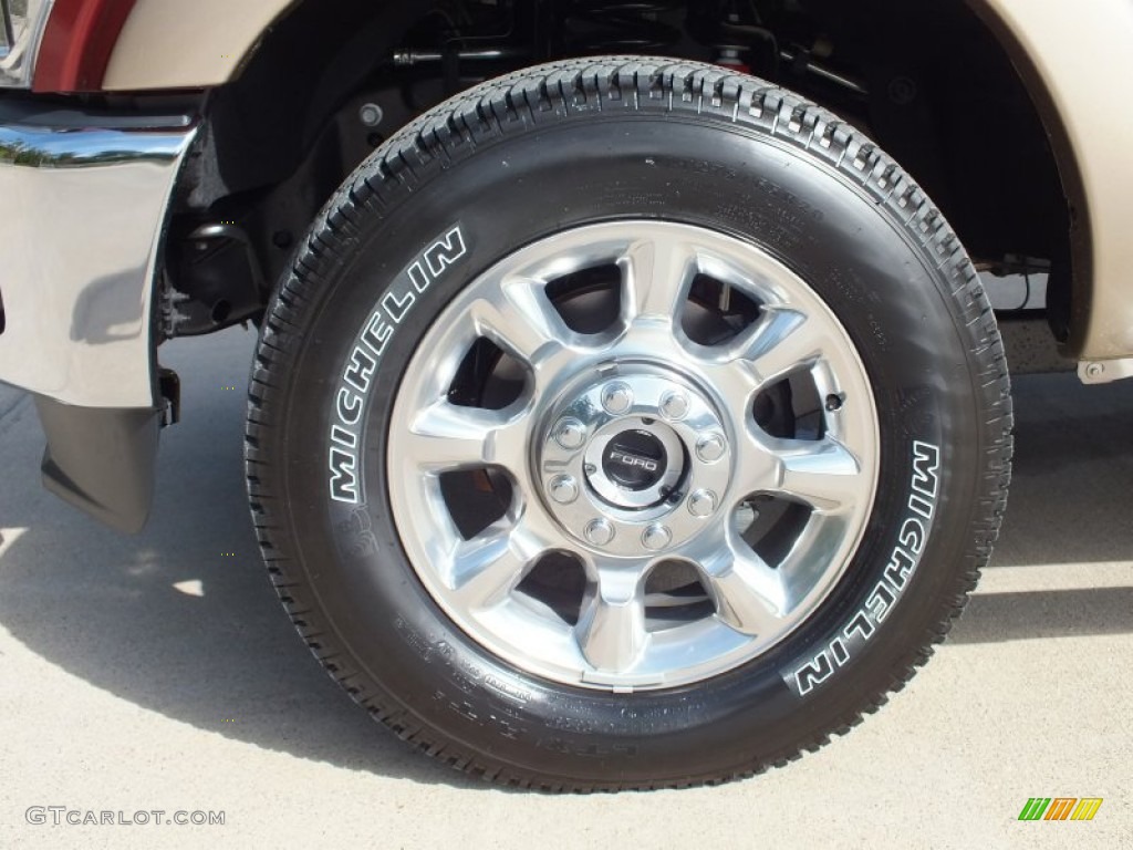 2012 F350 Super Duty Lariat Crew Cab 4x4 - Autumn Red / Adobe photo #29