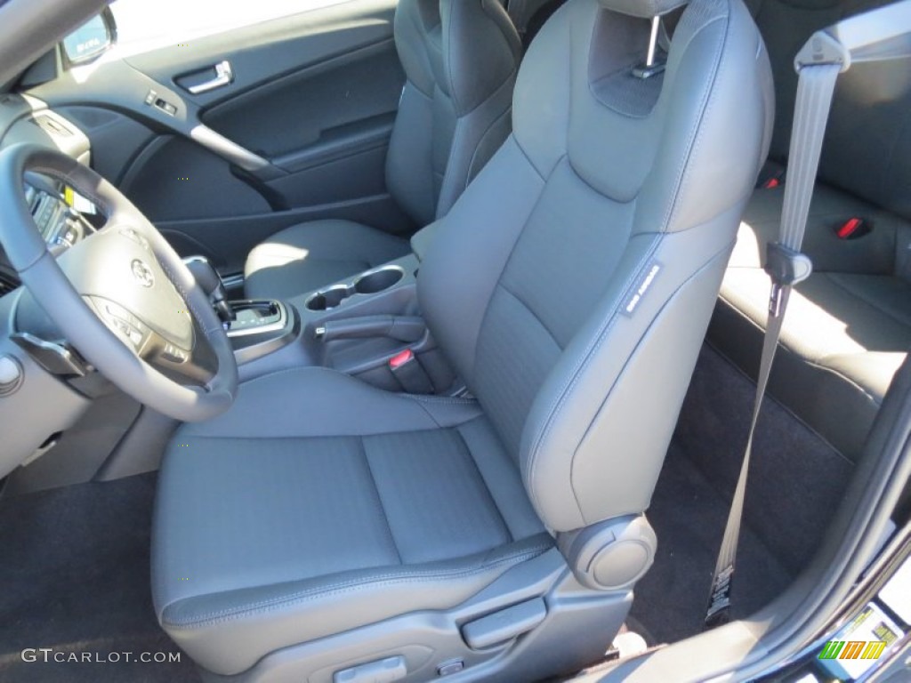 Black Leather Interior 2013 Hyundai Genesis Coupe 3.8 Track Photo #73026076