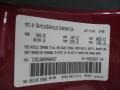 PRH: Inferno Red Crystal Pearl 2005 Chrysler Sebring Touring Sedan Color Code