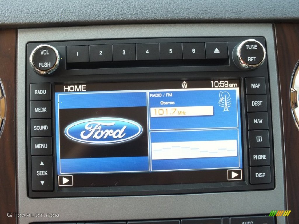 2012 F350 Super Duty Lariat Crew Cab 4x4 - Green Gem Metallic / Adobe photo #18