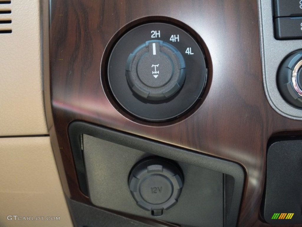 2012 F350 Super Duty Lariat Crew Cab 4x4 - Green Gem Metallic / Adobe photo #20