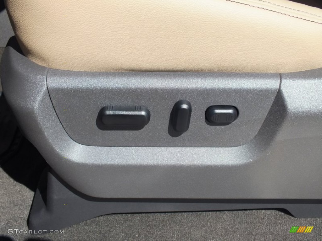 2012 F350 Super Duty Lariat Crew Cab 4x4 - Green Gem Metallic / Adobe photo #25