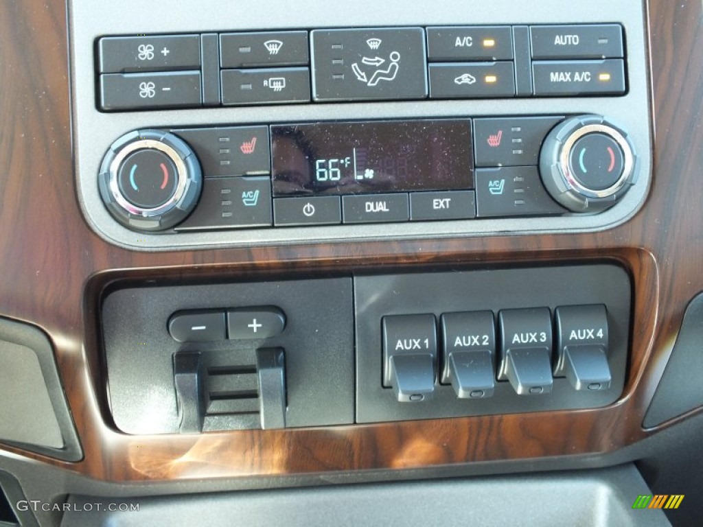 2012 Ford F450 Super Duty Lariat Crew Cab 4x4 Dually Controls Photo #73027210