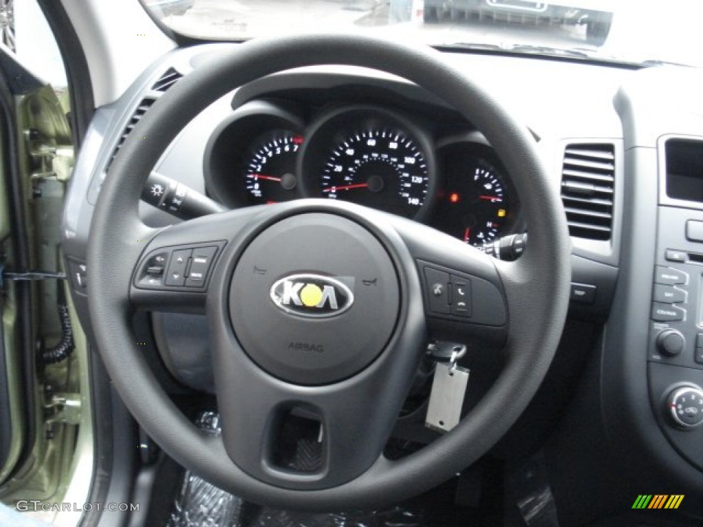 2013 Kia Soul 1.6 Black Cloth Steering Wheel Photo #73029262