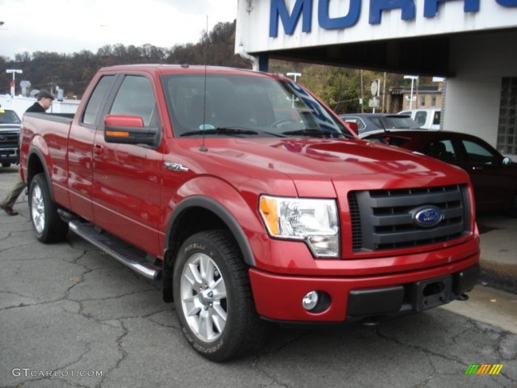 2010 F150 FX4 SuperCab 4x4 - Red Candy Metallic / Black photo #2