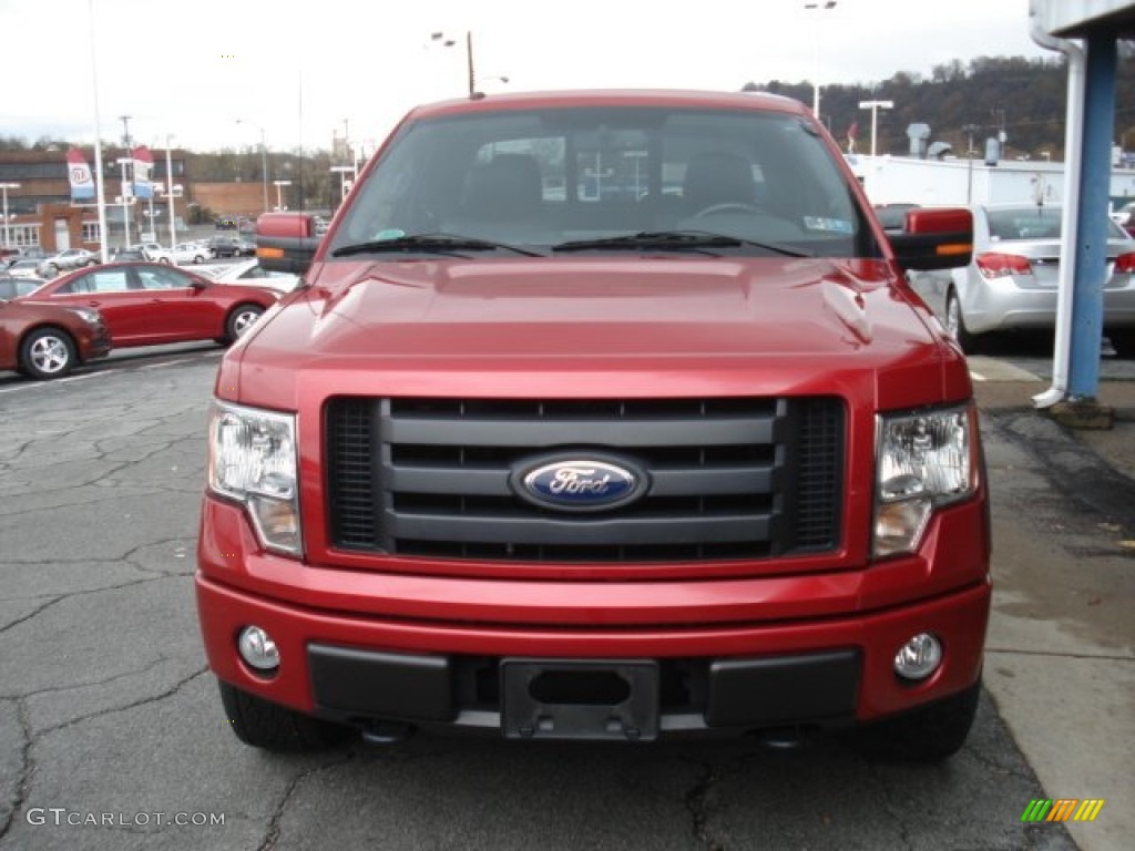 2010 F150 FX4 SuperCab 4x4 - Red Candy Metallic / Black photo #3