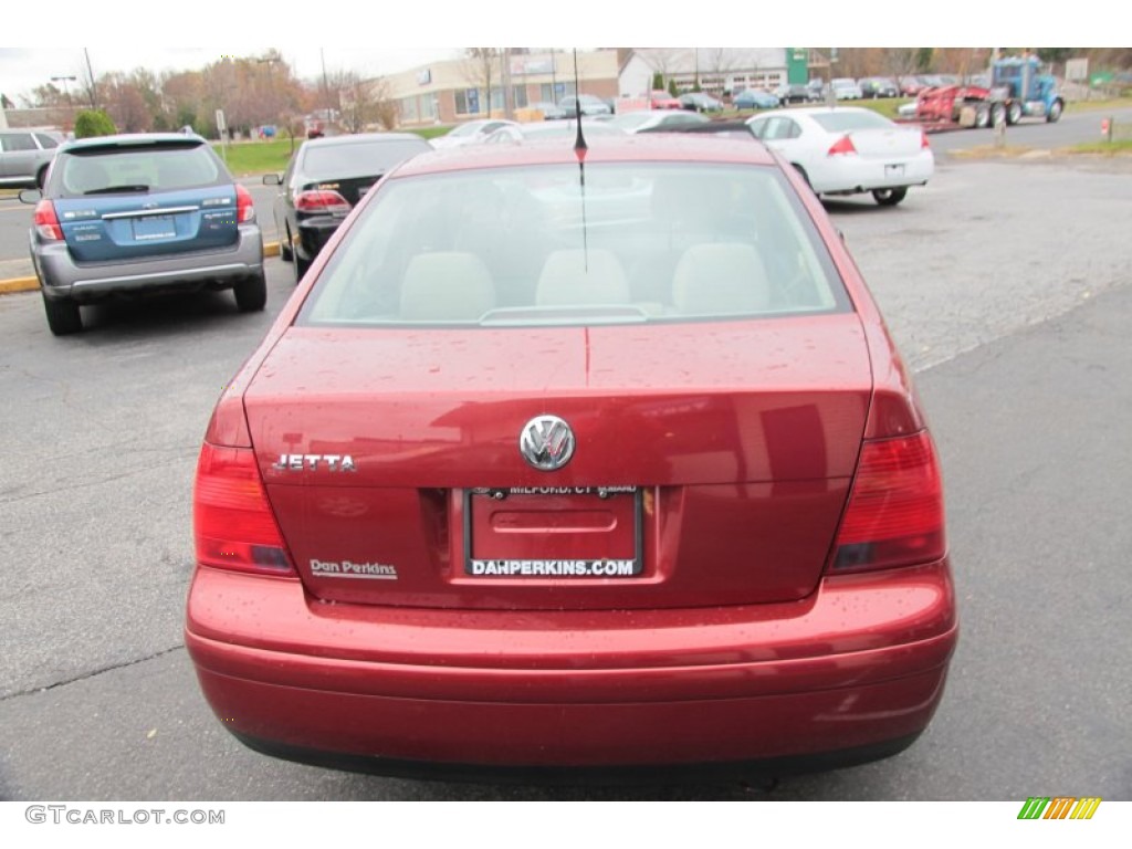 2000 Jetta GLS Sedan - Canyon Red Metallic / Beige photo #7