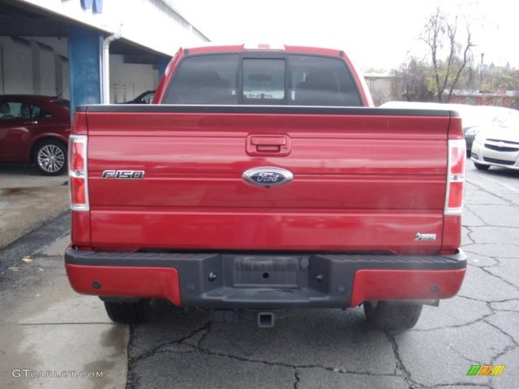 2010 F150 FX4 SuperCab 4x4 - Red Candy Metallic / Black photo #7