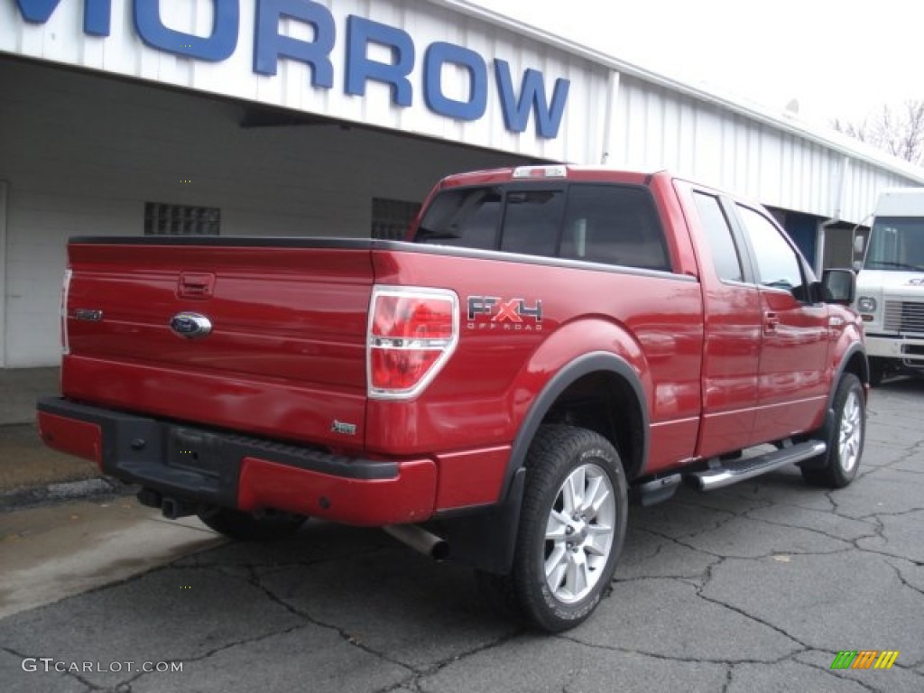 2010 F150 FX4 SuperCab 4x4 - Red Candy Metallic / Black photo #8