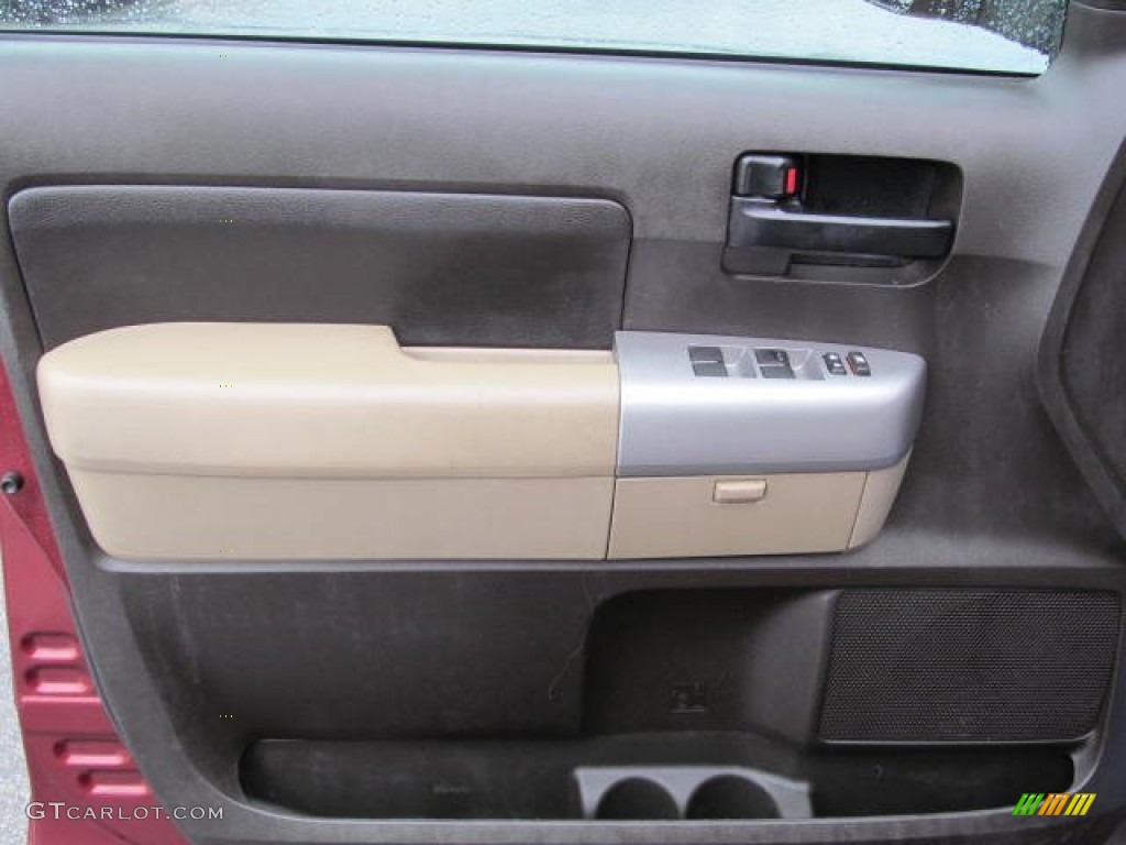 2008 Toyota Tundra Double Cab 4x4 Beige Door Panel Photo #73031644
