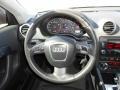 Black 2009 Audi A3 2.0T quattro Steering Wheel