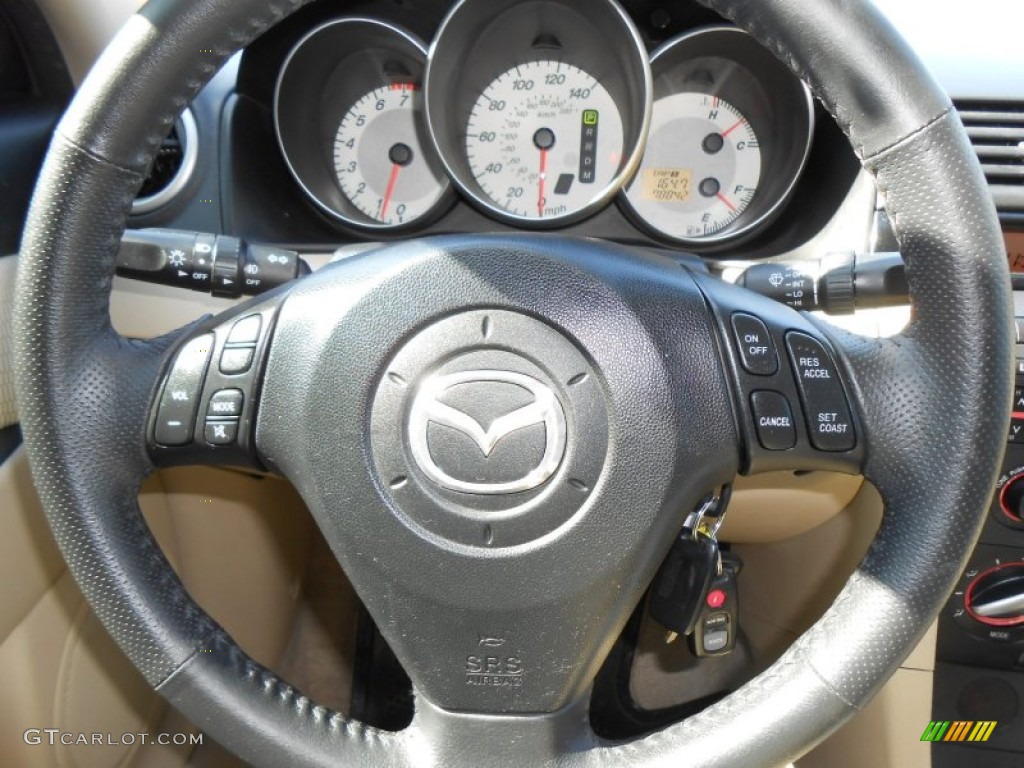 2008 MAZDA3 i Sport Sedan - Stormy Blue Mica / Beige photo #19