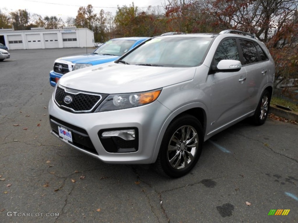 2011 Sorento SX V6 AWD - Bright Silver / Black photo #3