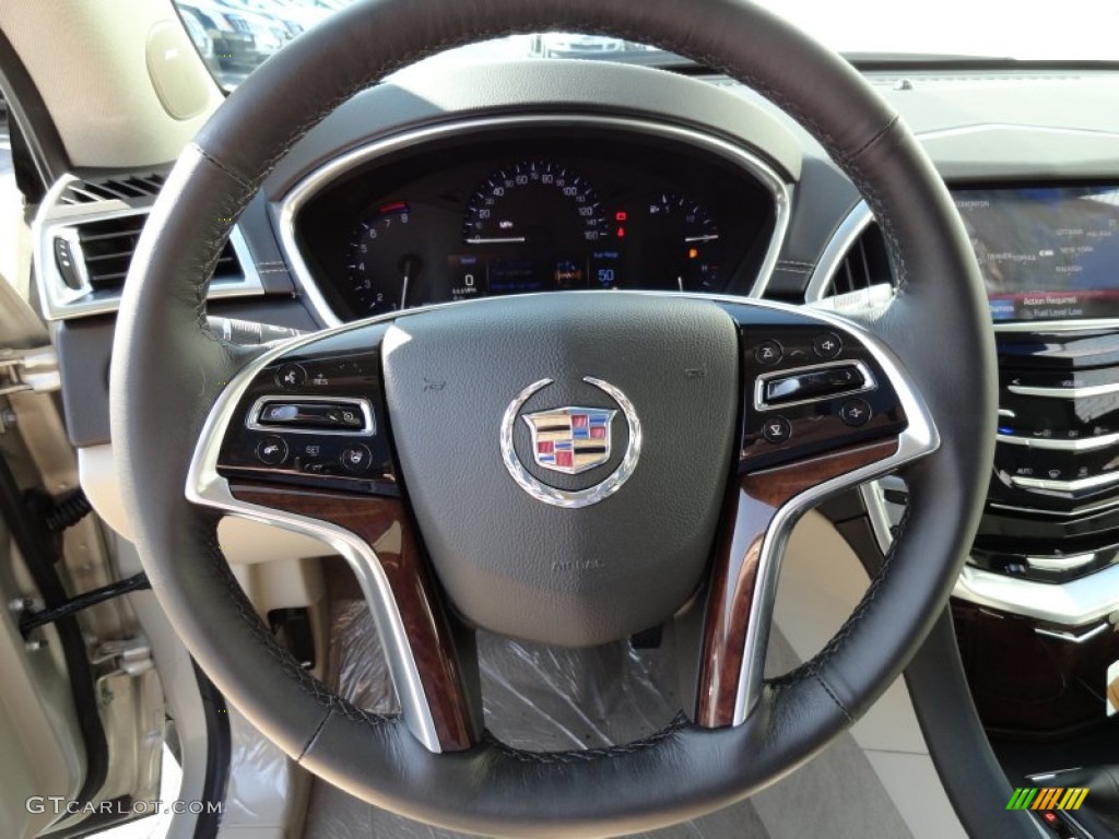 2013 Cadillac SRX Performance AWD Shale/Ebony Steering Wheel Photo #73035887