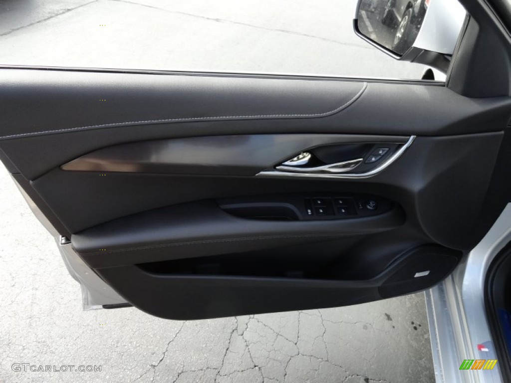 2013 Cadillac ATS 2.0L Turbo AWD Jet Black/Jet Black Accents Door Panel Photo #73036255