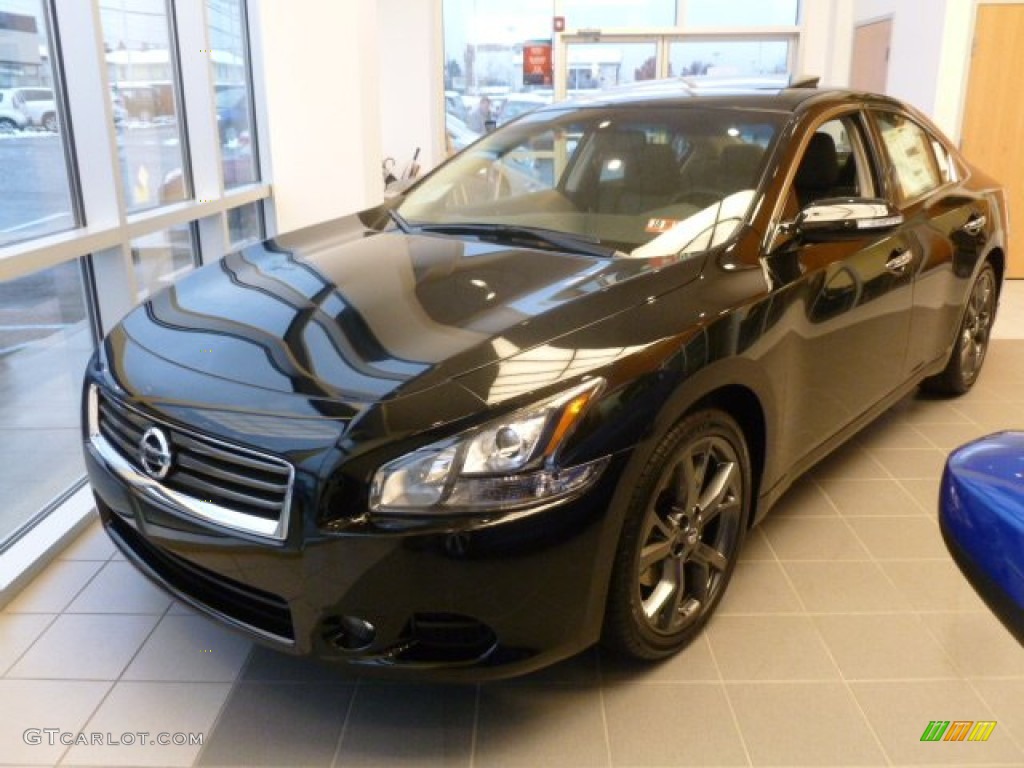 2013 Maxima 3.5 SV Sport - Super Black / Charcoal photo #1