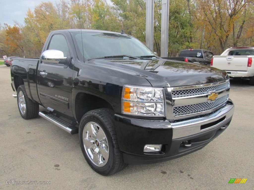 2011 Silverado 1500 LT Regular Cab 4x4 - Black / Ebony photo #10