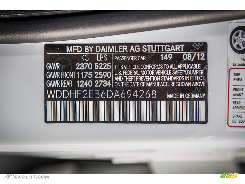 2013 E Color Code 149 for Polar White Photo #73040872