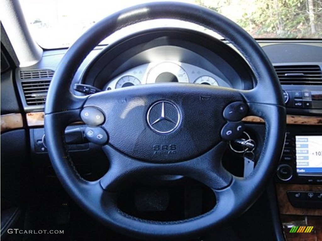 2007 Mercedes-Benz E 350 Sedan Black Steering Wheel Photo #73041058