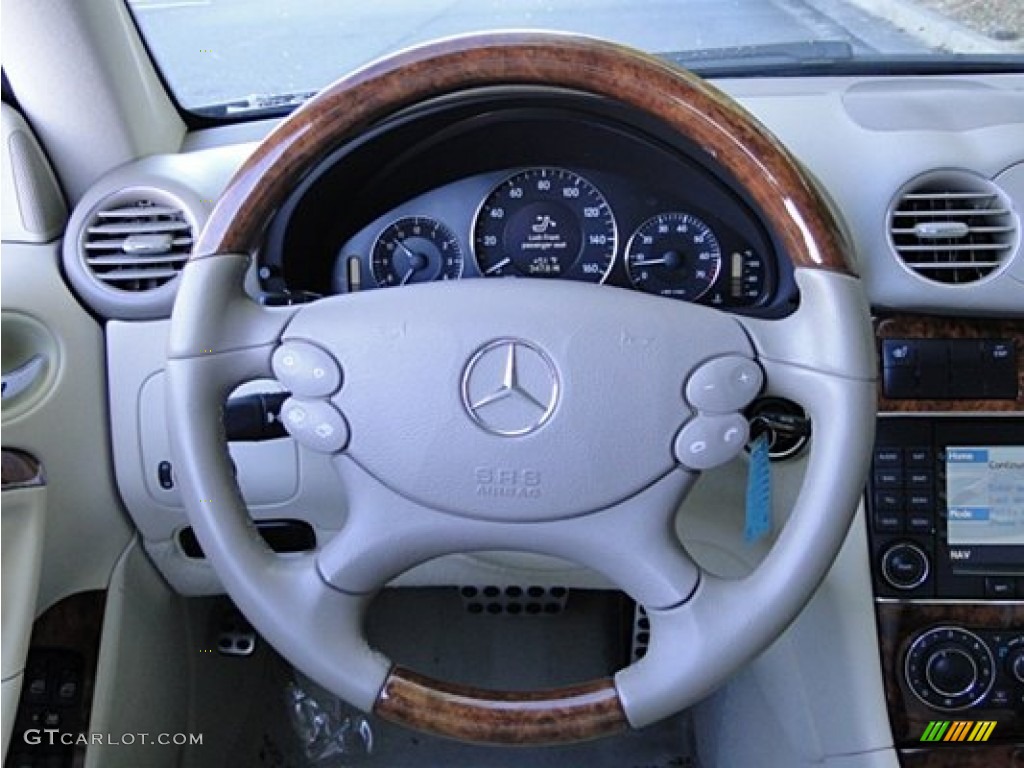2006 Mercedes-Benz CLK 350 Coupe Stone Steering Wheel Photo #73042084