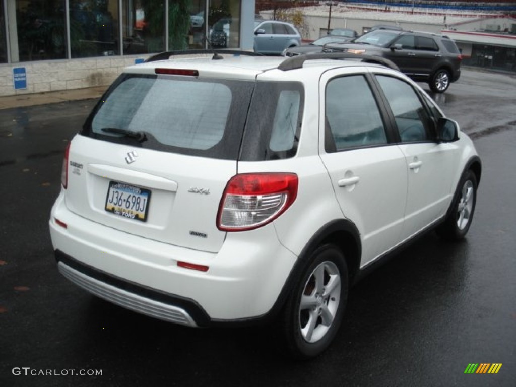 2007 SX4 Convenience AWD - Pearl White / Black photo #8