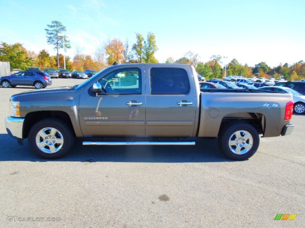 2013 Silverado 1500 LT Crew Cab 4x4 - Mocha Steel Metallic / Light Cashmere/Dark Cashmere photo #3