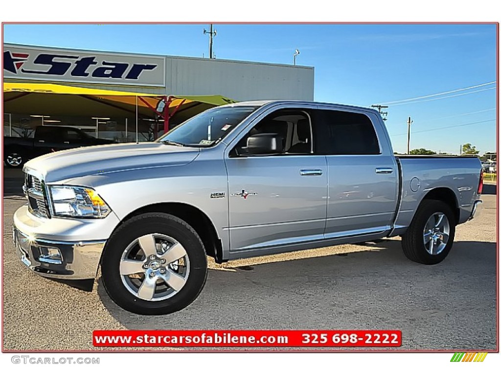 2012 Ram 1500 Lone Star Crew Cab - Bright Silver Metallic / Dark Slate Gray/Medium Graystone photo #1