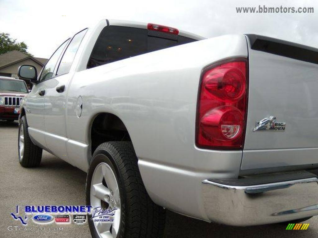 2008 Ram 1500 Big Horn Edition Quad Cab - Bright Silver Metallic / Medium Slate Gray photo #6