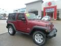 2011 Deep Cherry Red Crystal Pearl Jeep Wrangler Sport S 4x4  photo #1