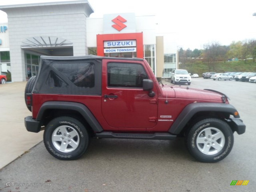 2011 Wrangler Sport S 4x4 - Deep Cherry Red Crystal Pearl / Black photo #2