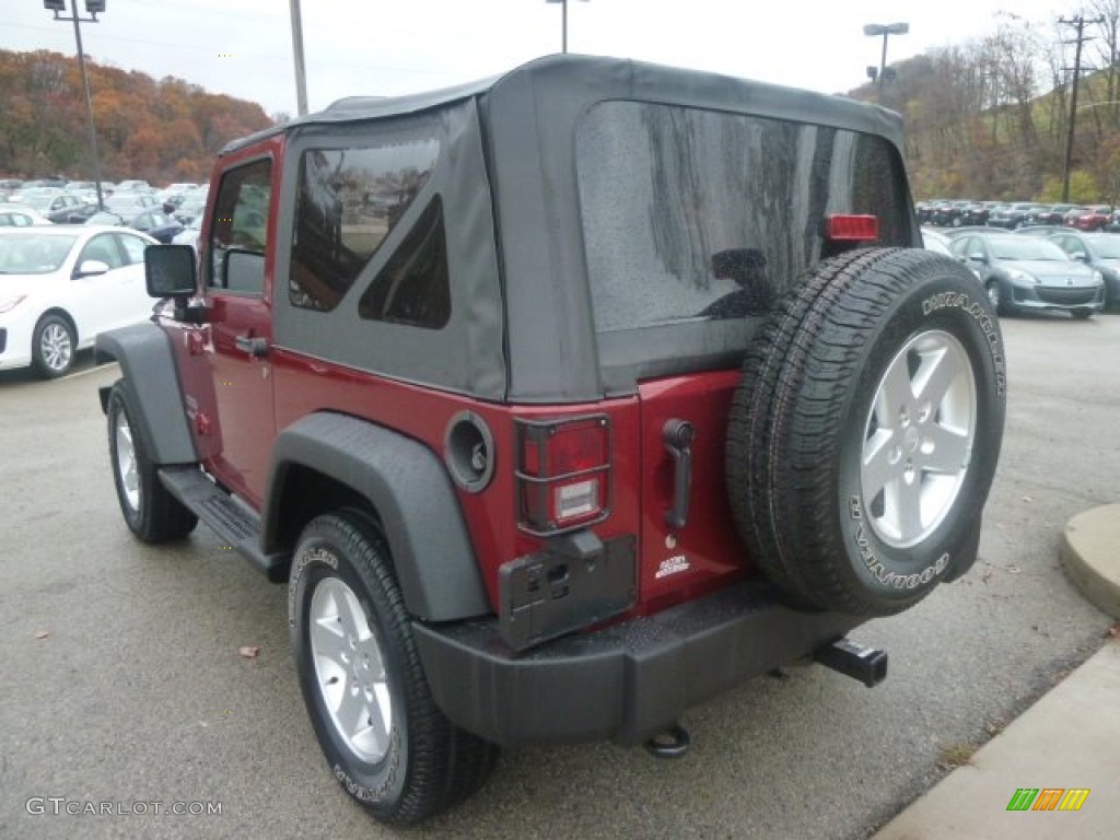 2011 Wrangler Sport S 4x4 - Deep Cherry Red Crystal Pearl / Black photo #5