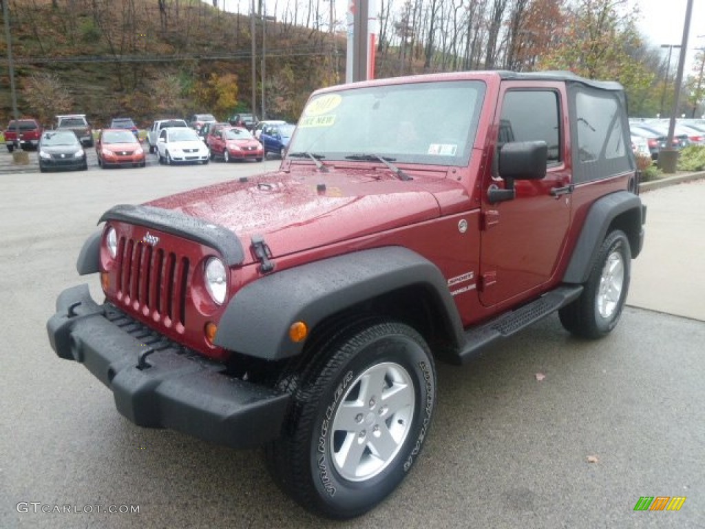 2011 Wrangler Sport S 4x4 - Deep Cherry Red Crystal Pearl / Black photo #7