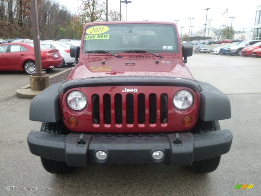 2011 Wrangler Sport S 4x4 - Deep Cherry Red Crystal Pearl / Black photo #8