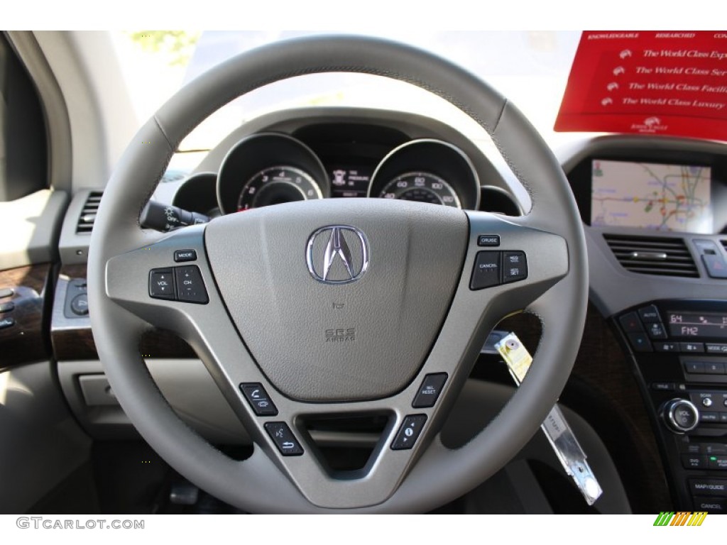 2013 Acura MDX SH-AWD Technology Graystone Steering Wheel Photo #73044595