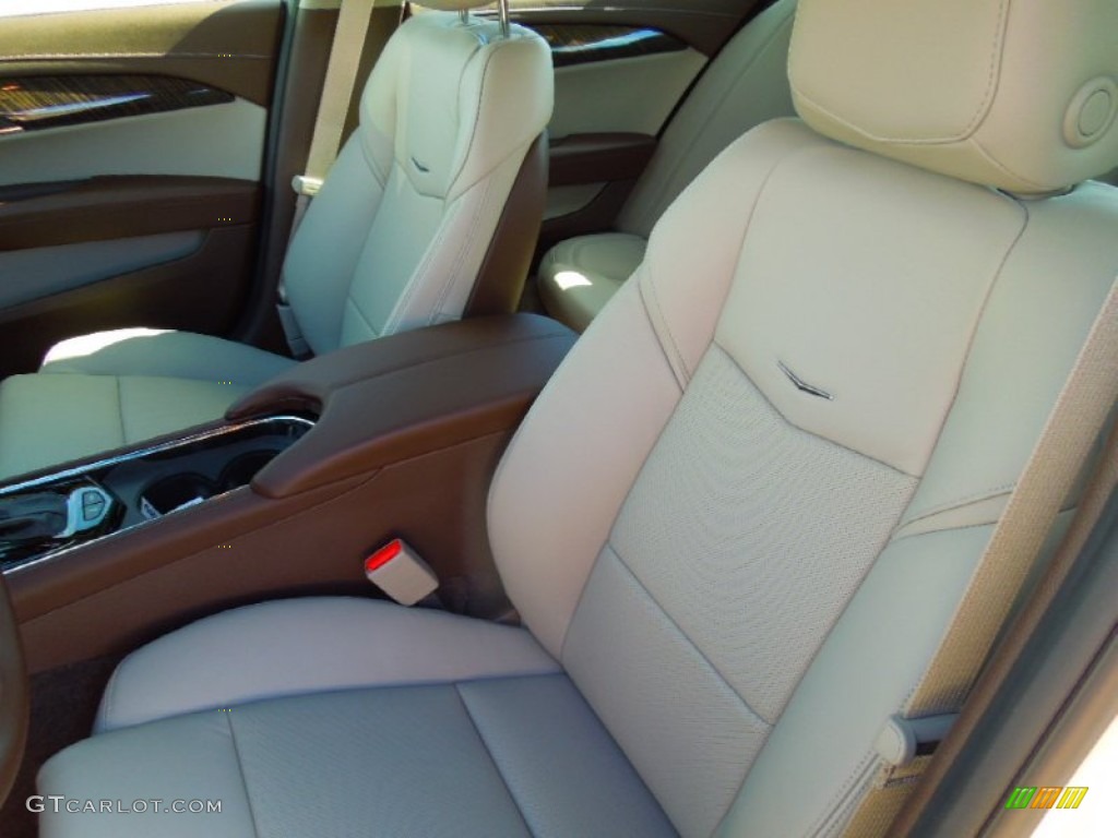 Light Platinum/Brownstone Accents Interior 2013 Cadillac ATS 2.5L Luxury Photo #73045375