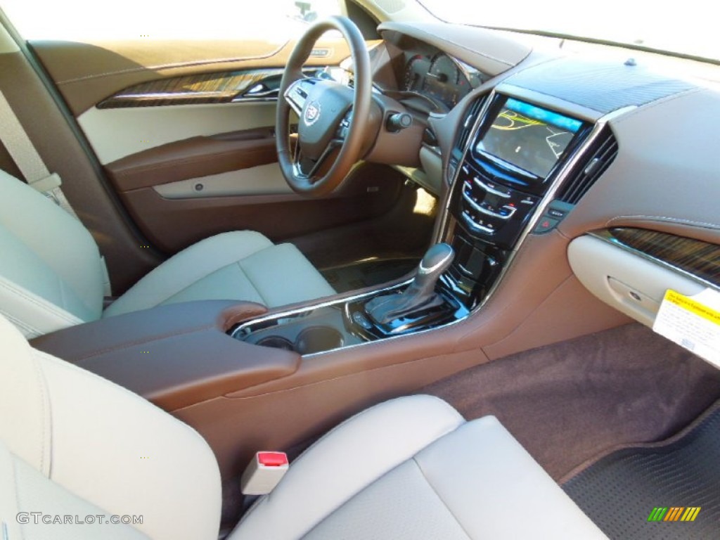 Light Platinum/Brownstone Accents Interior 2013 Cadillac ATS 2.5L Luxury Photo #73045570