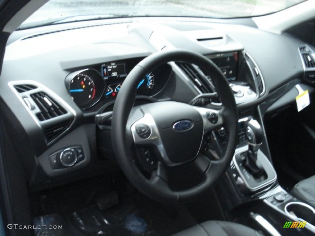 2013 Escape Titanium 2.0L EcoBoost 4WD - Frosted Glass Metallic / Charcoal Black photo #10