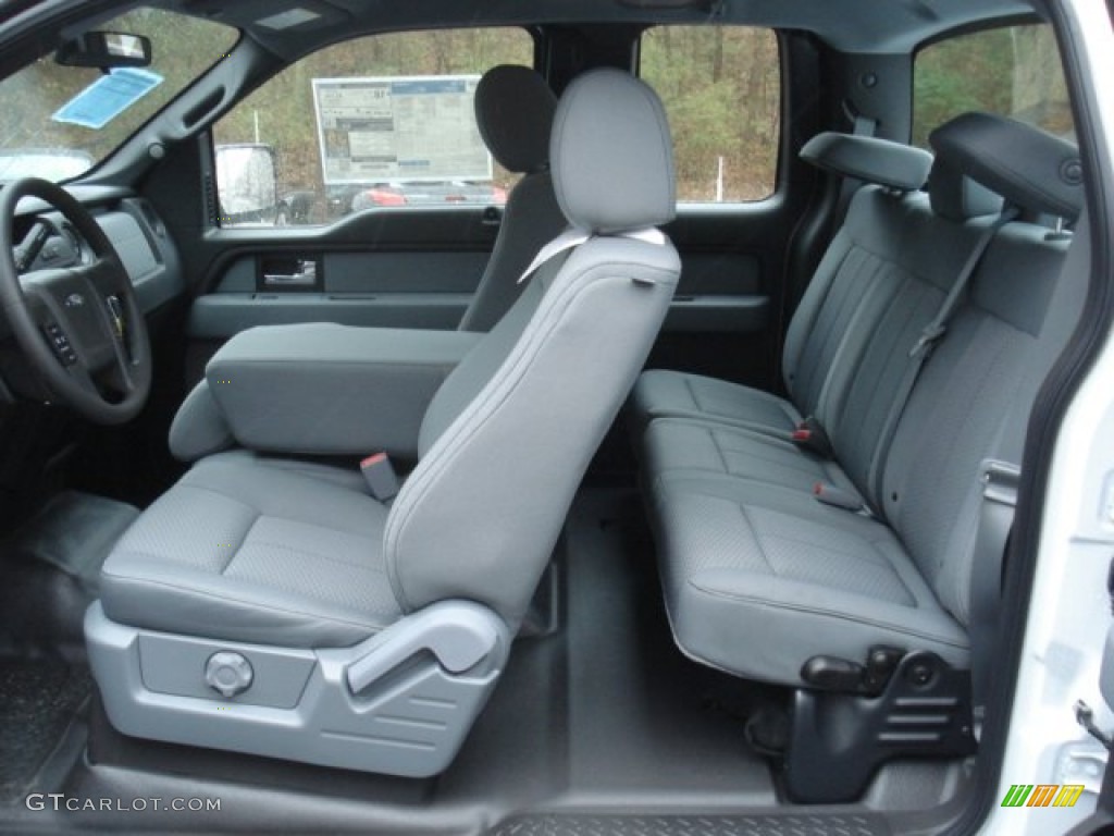 Steel Gray Interior 2013 Ford F150 STX SuperCab 4x4 Photo #73045882