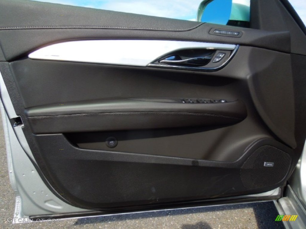 2013 Cadillac ATS 3.6L Luxury Jet Black/Jet Black Accents Door Panel Photo #73045978