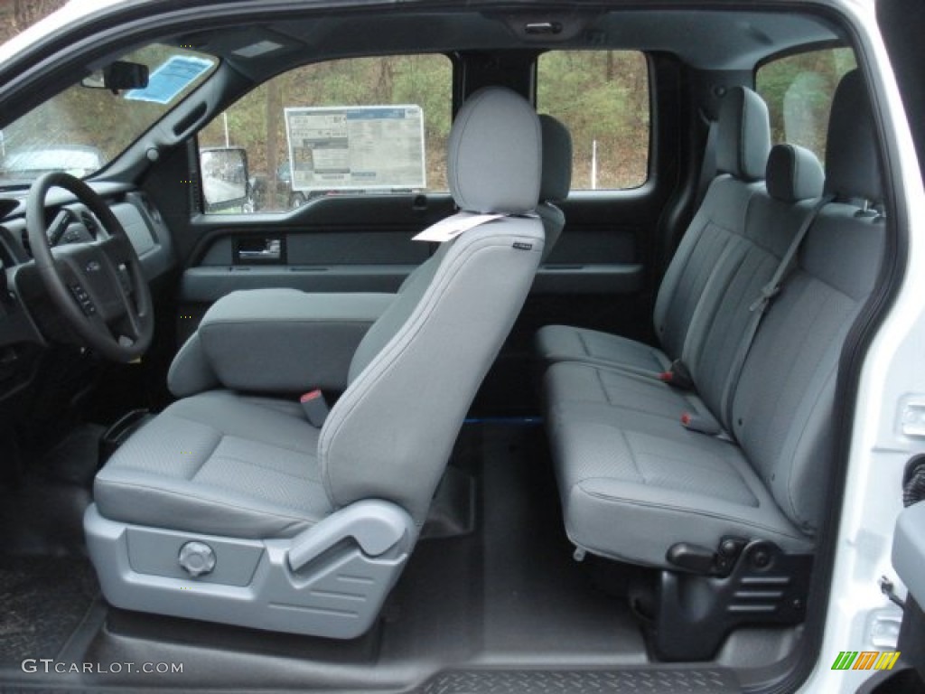 Steel Gray Interior 2013 Ford F150 STX SuperCab 4x4 Photo #73046062