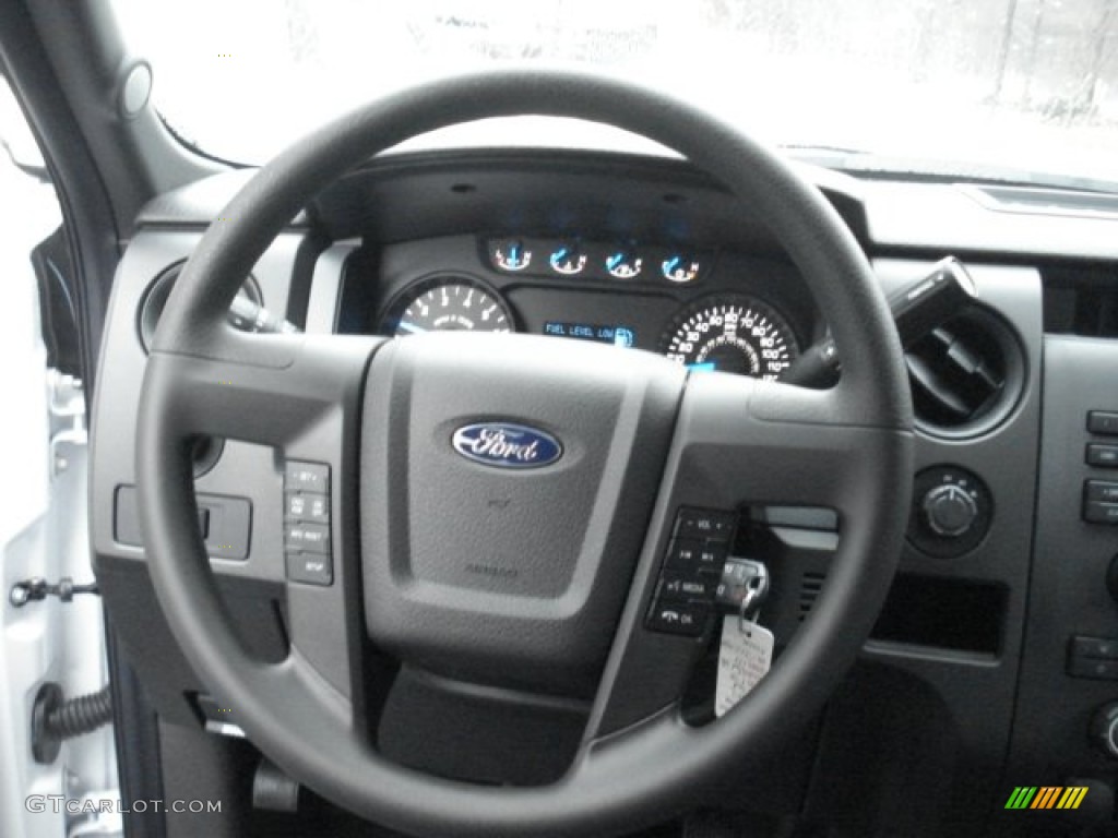 2013 Ford F150 STX SuperCab 4x4 Steel Gray Steering Wheel Photo #73046077