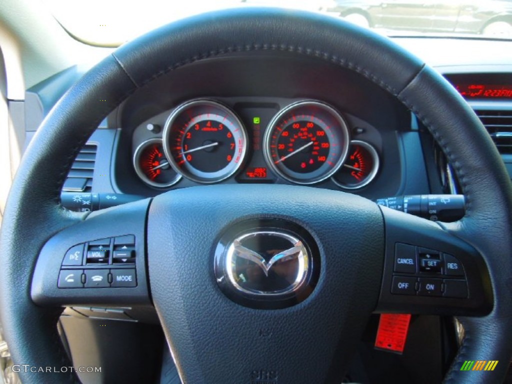2012 Mazda CX-9 Sport Black Steering Wheel Photo #73047331